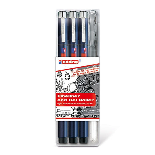 Edding 1800/e2185/4s Tangle outline set